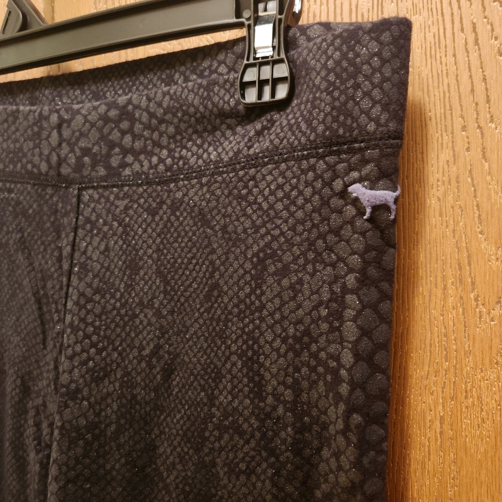 Black PINK VS Snake Print Glitter Leggings